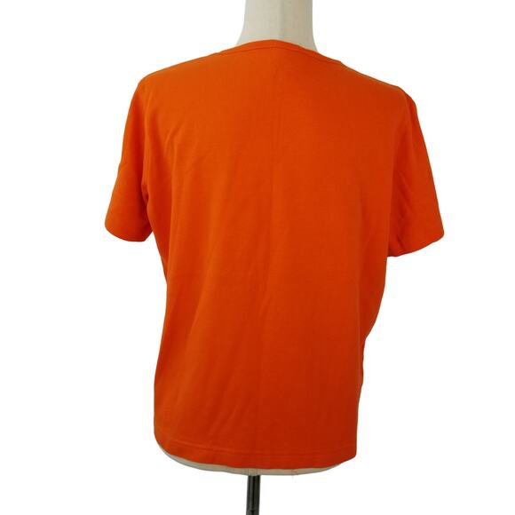 Isaac's Designs Orange Rhinestone Motorcycles Soft Lovely Size Large - Picture 2 of 4